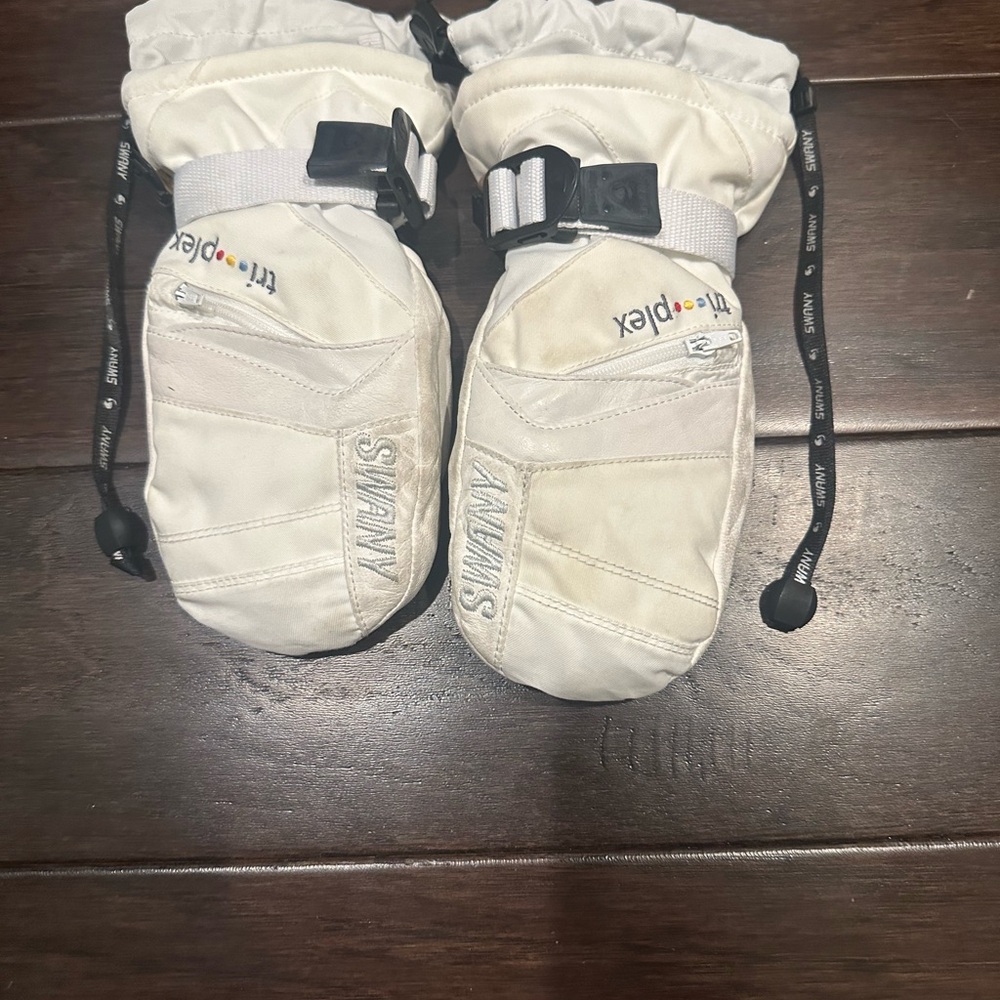 SWANY White Kids Mittens